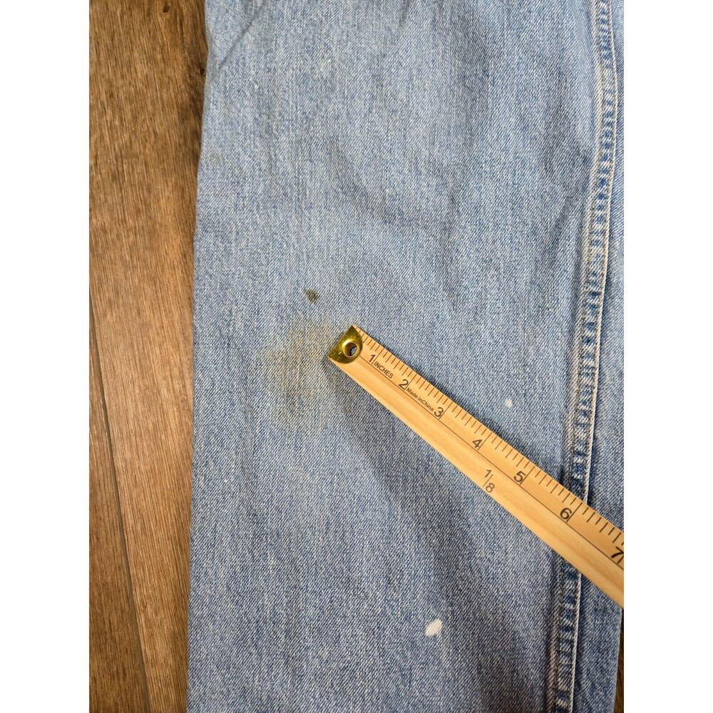 Vintage 90s Levi’s 550 Relaxed Fit Denim Jeans Mens 38x32 Blue Grunge Paint - Picture 3 of 14